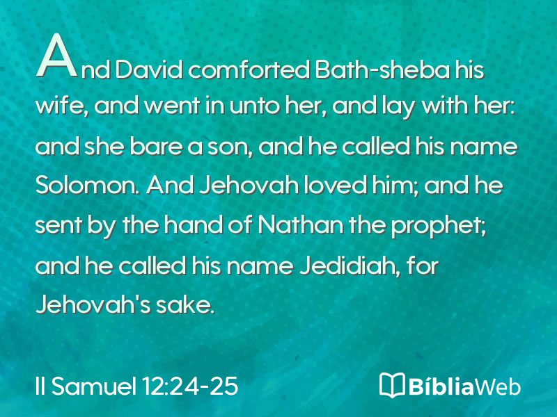 II Samuel 12:24-25 em imagem para compartilhar