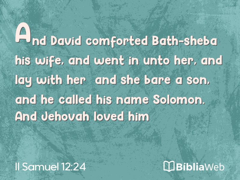 II Samuel 12:24 em imagem para compartilhar