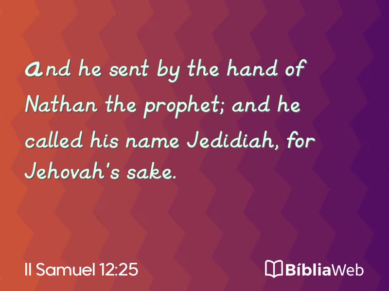 II Samuel 12:25 em imagem para compartilhar