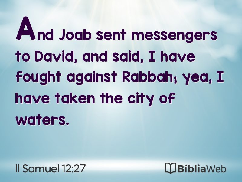 II Samuel 12:27 em imagem para compartilhar