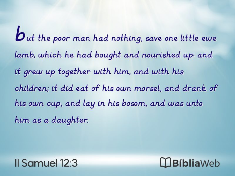 II Samuel 12:3 em imagem para compartilhar