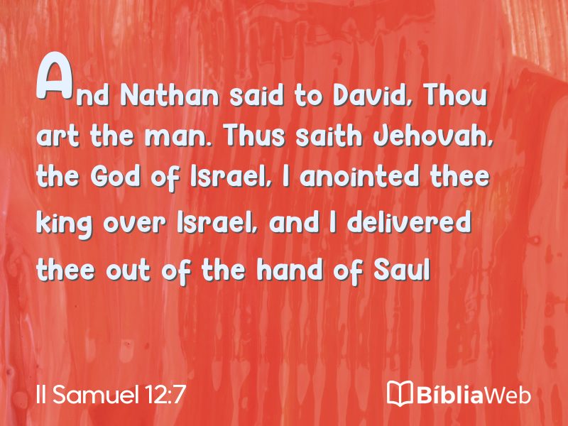 II Samuel 12:7 em imagem para compartilhar