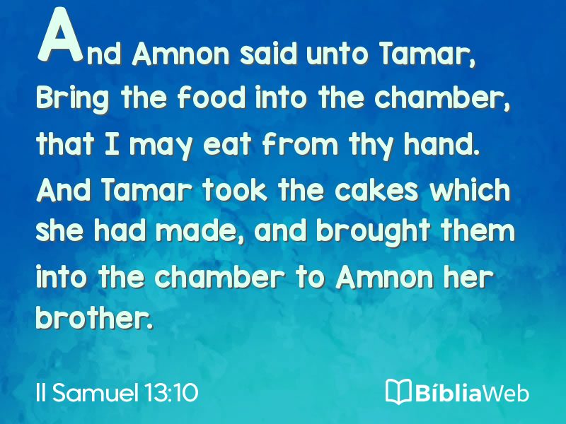 II Samuel 13:10 em imagem para compartilhar