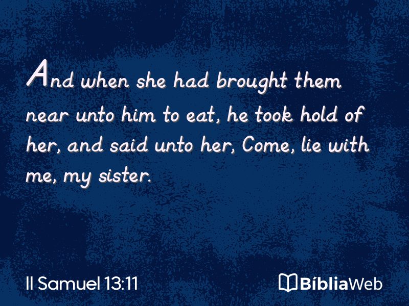 II Samuel 13:11 em imagem para compartilhar