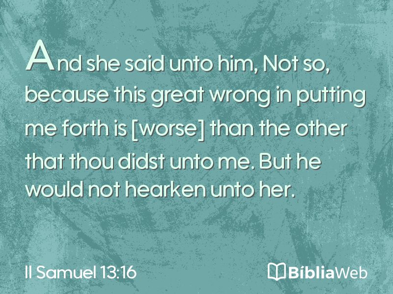 II Samuel 13:16 em imagem para compartilhar