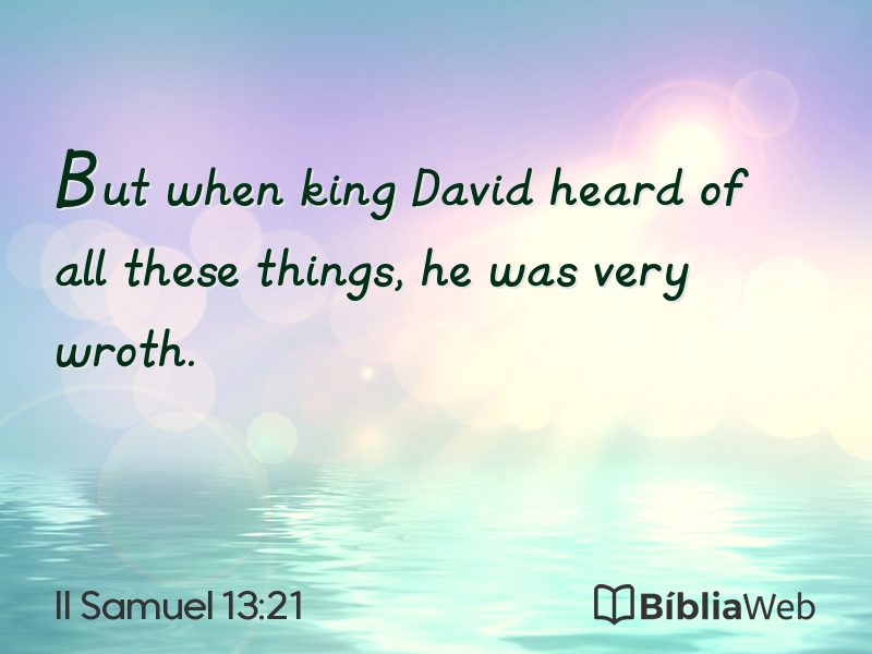 II Samuel 13:21 em imagem para compartilhar