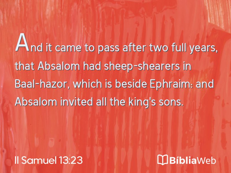 II Samuel 13:23 em imagem para compartilhar