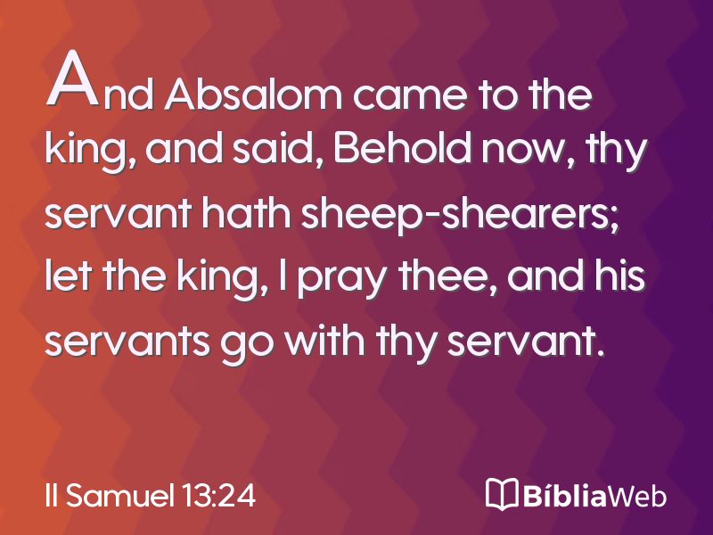 II Samuel 13:24 em imagem para compartilhar