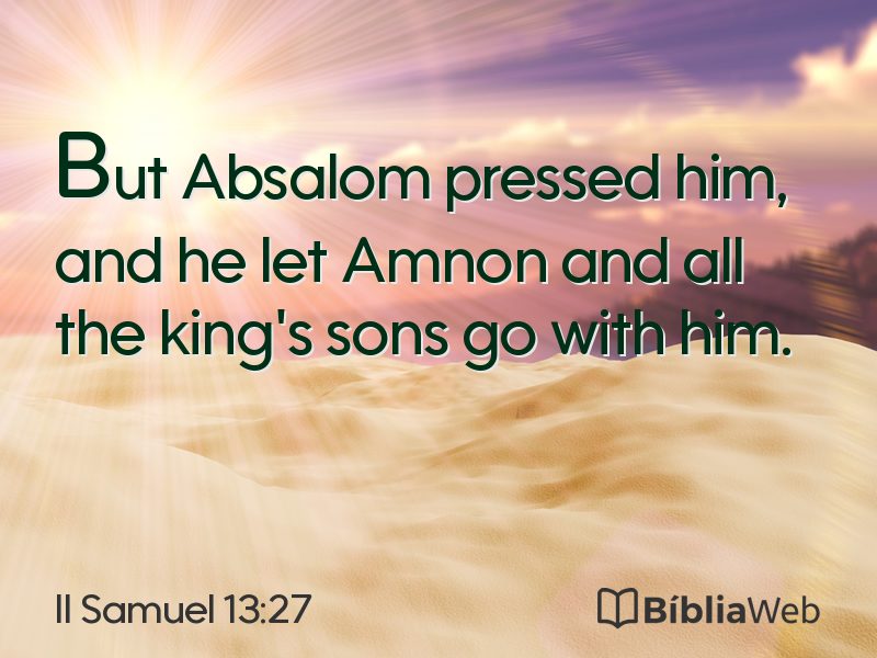 II Samuel 13:27 em imagem para compartilhar