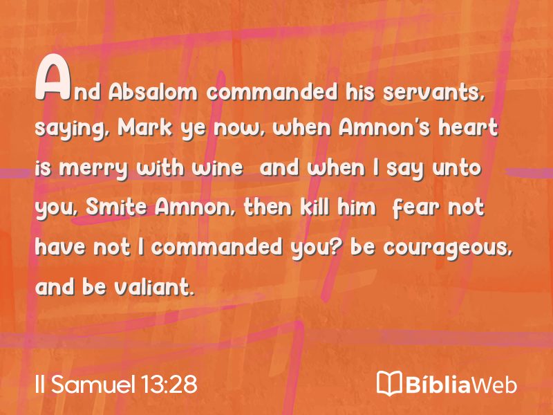II Samuel 13:28 em imagem para compartilhar