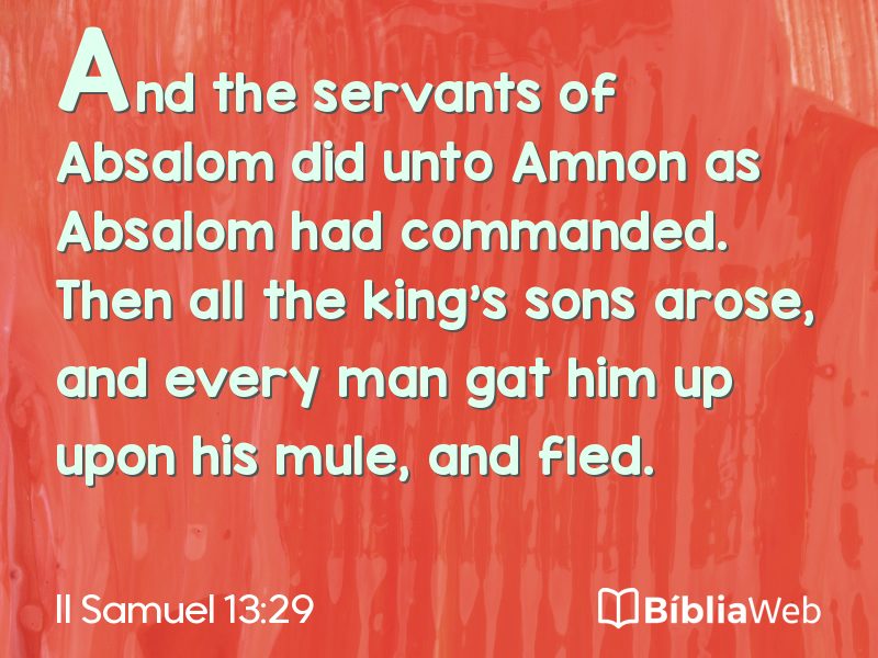 II Samuel 13:29 em imagem para compartilhar
