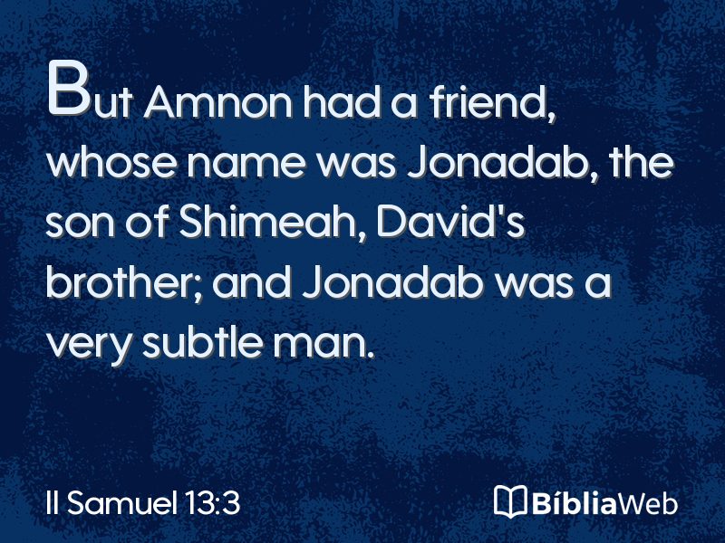 II Samuel 13:3 em imagem para compartilhar