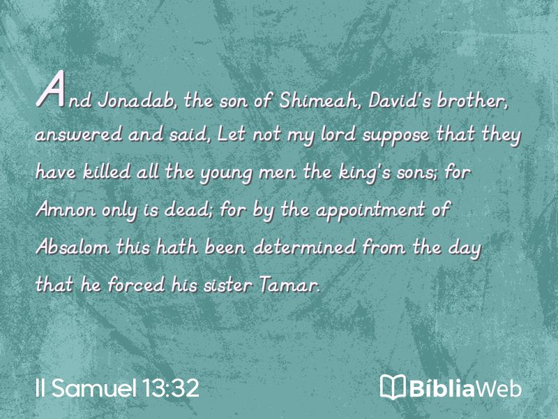 II Samuel 13:32 em imagem para compartilhar