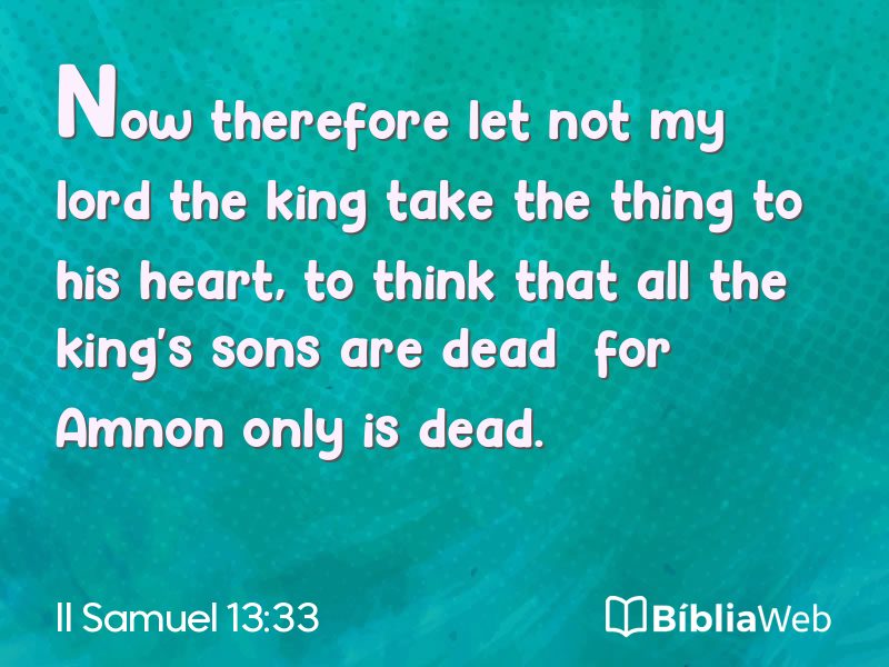 II Samuel 13:33 em imagem para compartilhar