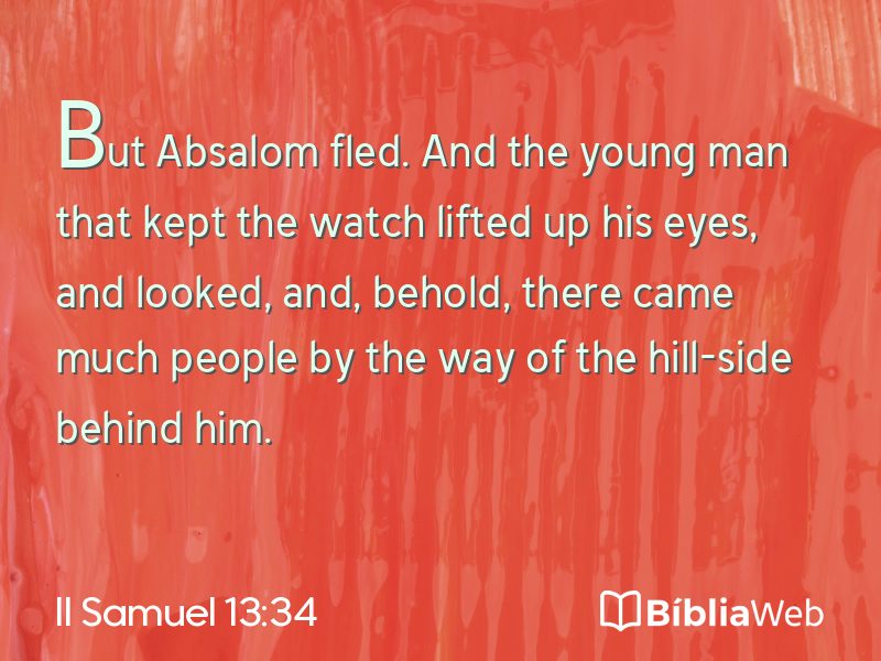 II Samuel 13:34 em imagem para compartilhar
