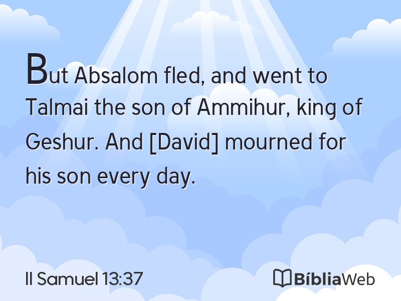 II Samuel 13:37 em imagem para compartilhar