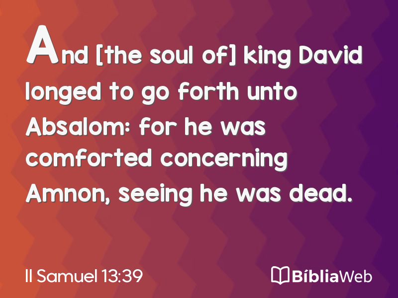 II Samuel 13:39 em imagem para compartilhar