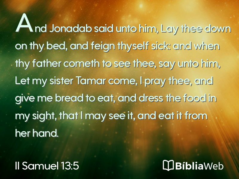 II Samuel 13:5 em imagem para compartilhar