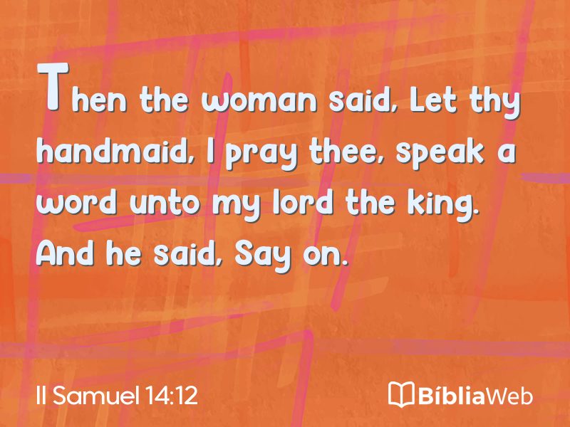 II Samuel 14:12 em imagem para compartilhar