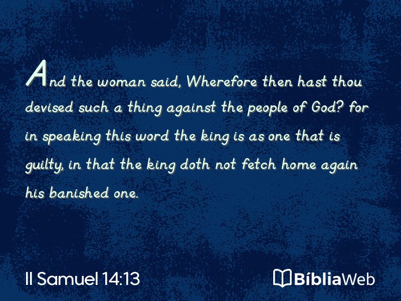 II Samuel 14:13 em imagem para compartilhar