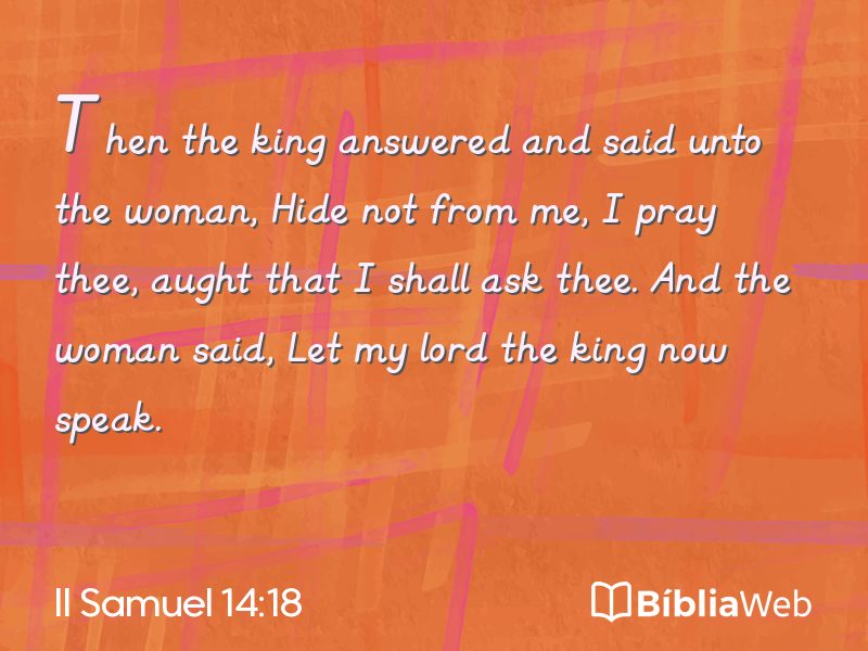 II Samuel 14:18 em imagem para compartilhar