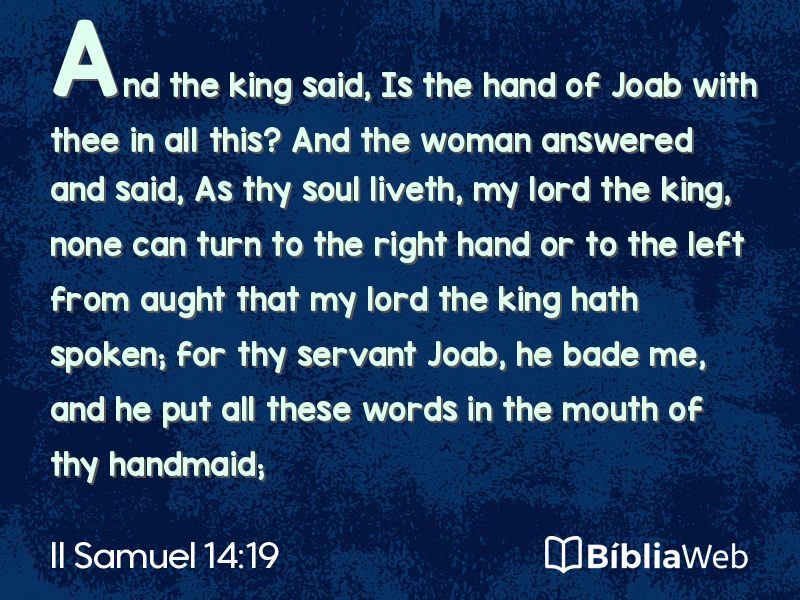 II Samuel 14:19 em imagem para compartilhar