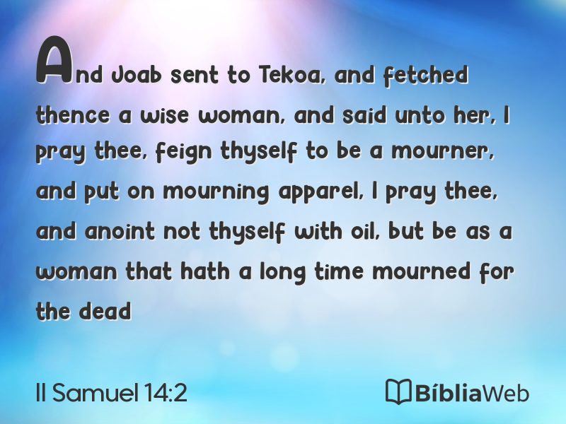 II Samuel 14:2 em imagem para compartilhar