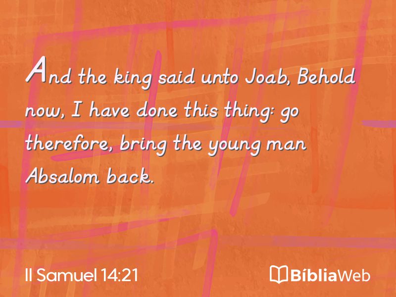II Samuel 14:21 em imagem para compartilhar