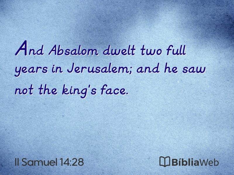II Samuel 14:28 em imagem para compartilhar