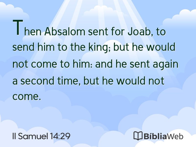 II Samuel 14:29 em imagem para compartilhar
