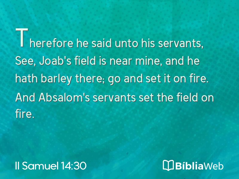 II Samuel 14:30 em imagem para compartilhar