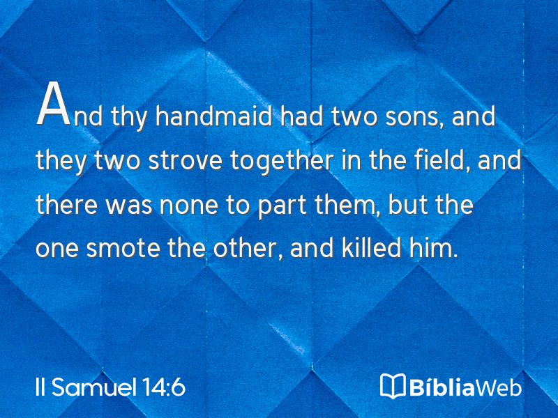 II Samuel 14:6 em imagem para compartilhar