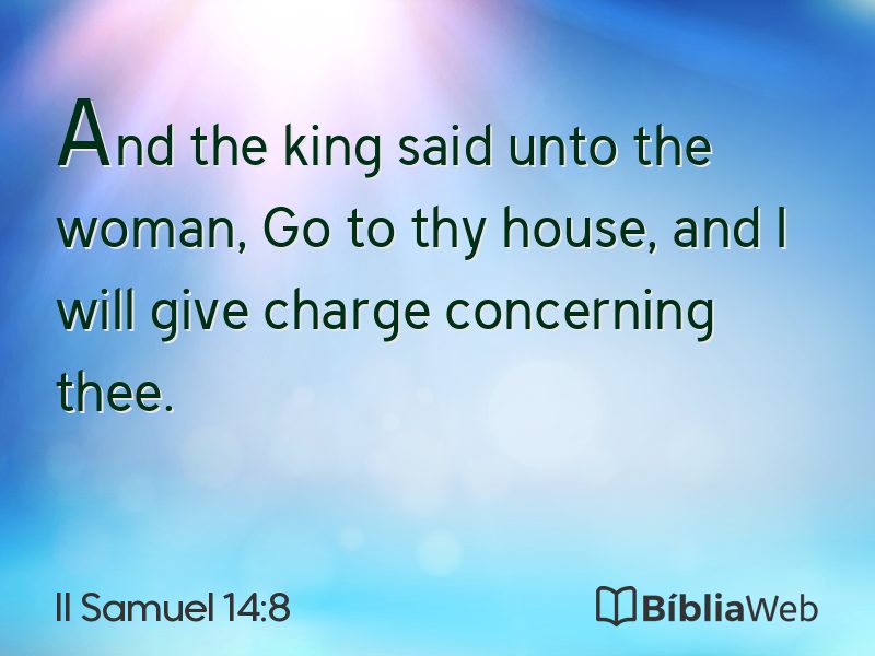 II Samuel 14:8 em imagem para compartilhar