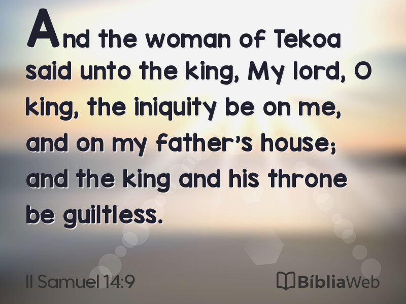 II Samuel 14:9 em imagem para compartilhar