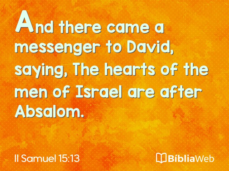 II Samuel 15:13 em imagem para compartilhar