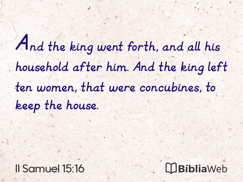 II Samuel 15:16 em imagem para compartilhar