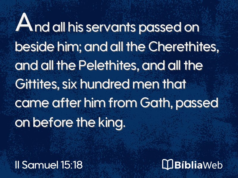 II Samuel 15:18 em imagem para compartilhar