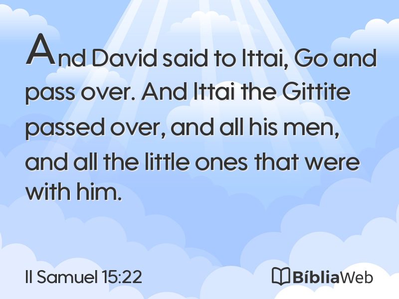 II Samuel 15:22 em imagem para compartilhar