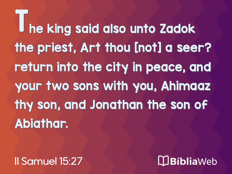 II Samuel 15:27 em imagem para compartilhar
