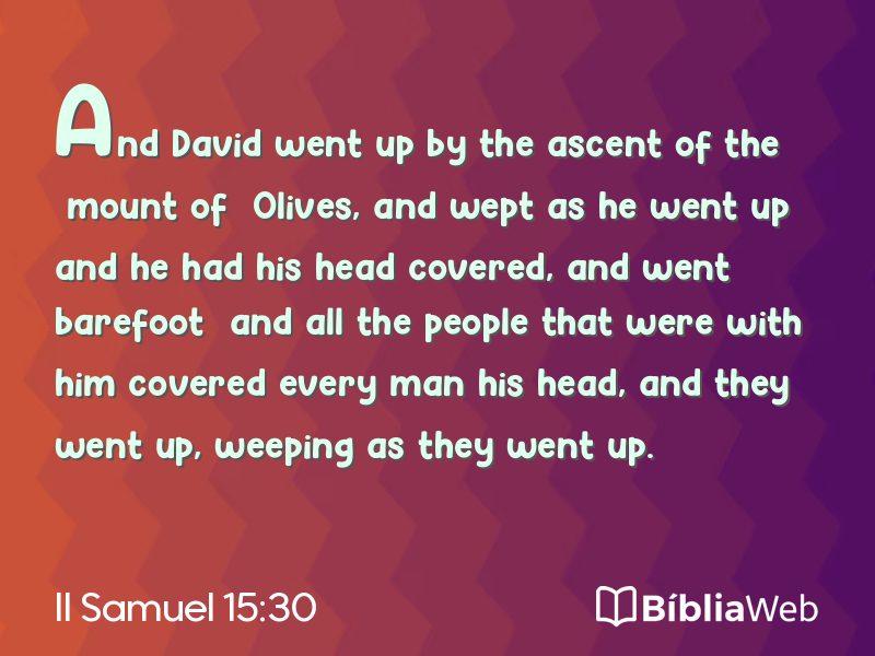 II Samuel 15:30 em imagem para compartilhar