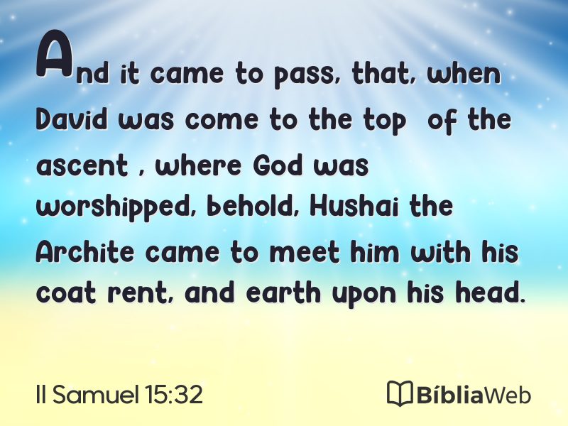 II Samuel 15:32 em imagem para compartilhar