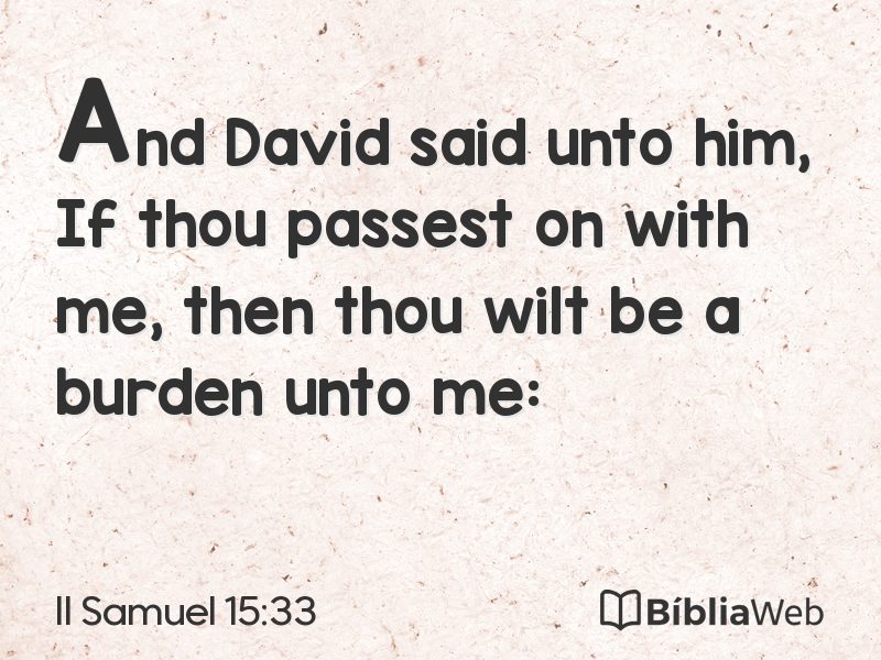 II Samuel 15:33 em imagem para compartilhar