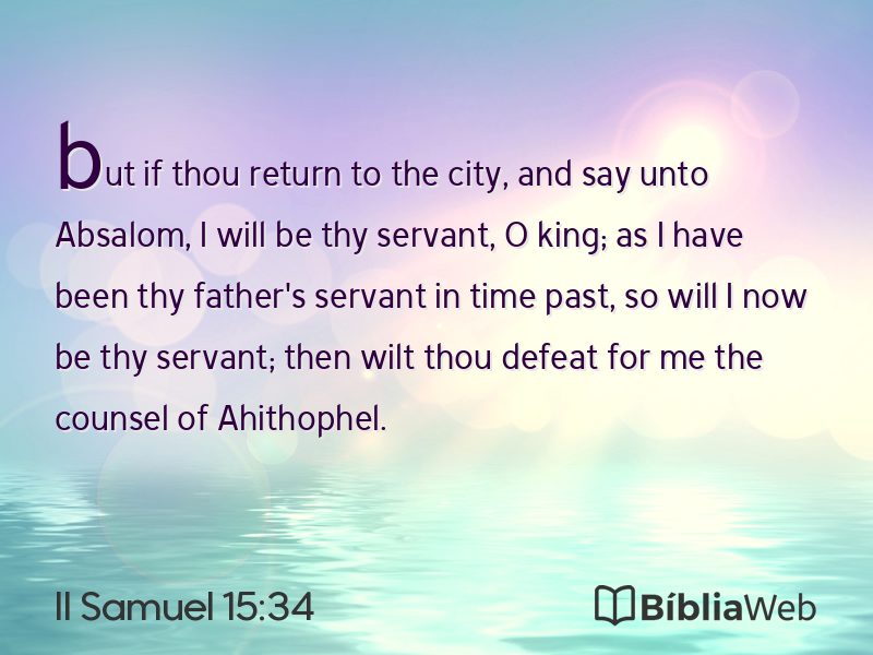 II Samuel 15:34 em imagem para compartilhar