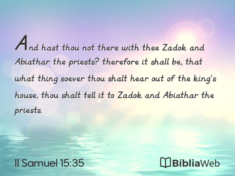 II Samuel 15:35 em imagem para compartilhar