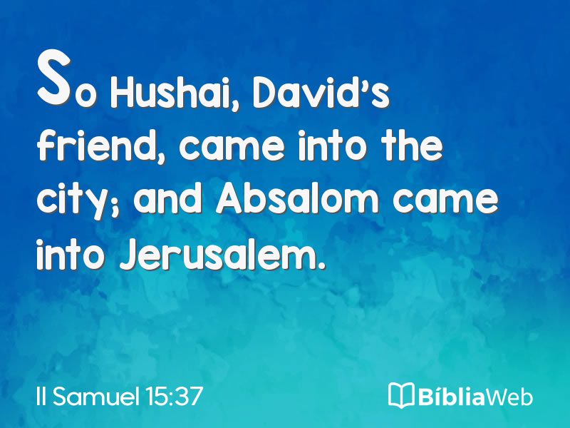 II Samuel 15:37 em imagem para compartilhar