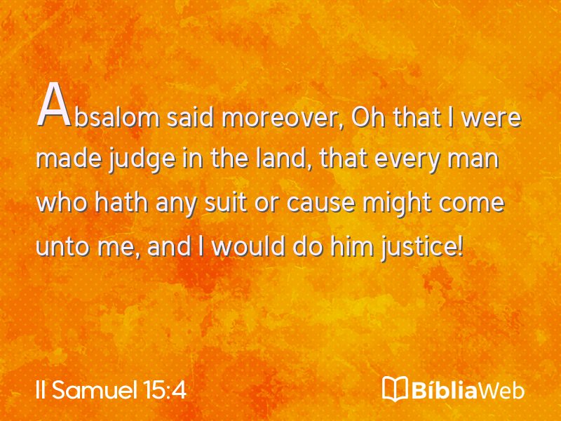 II Samuel 15:4 em imagem para compartilhar