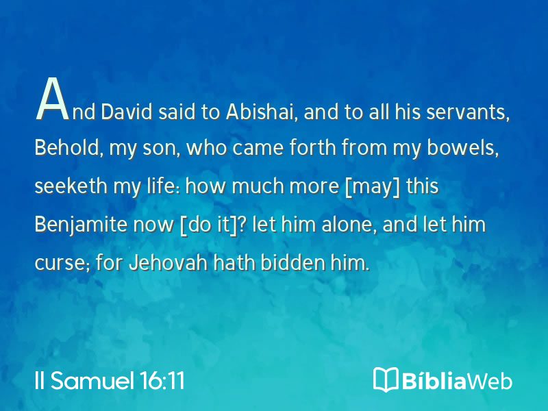 II Samuel 16:11 em imagem para compartilhar