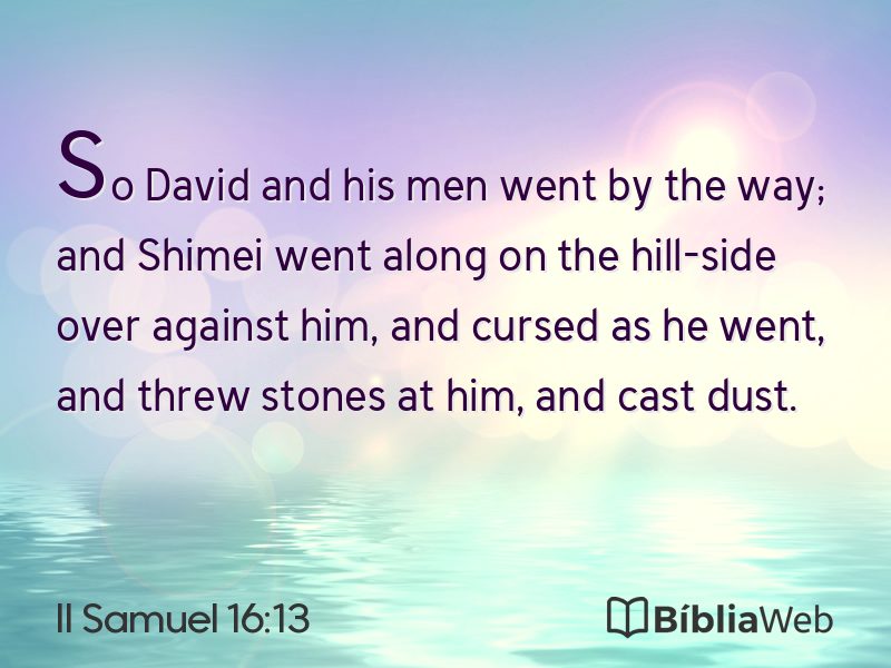 II Samuel 16:13 em imagem para compartilhar