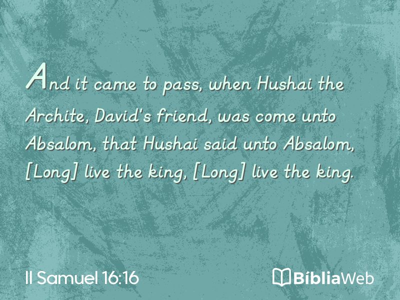 II Samuel 16:16 em imagem para compartilhar