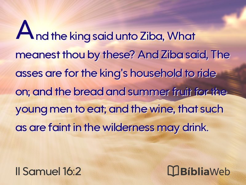 II Samuel 16:2 em imagem para compartilhar